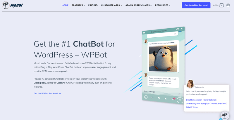 Wpbot's website